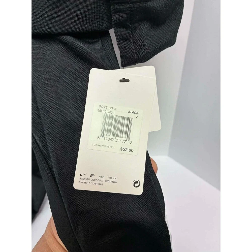Nike Boys 2 Piece Taping Zip Jacket & Jogger Pants Track Set Size 7‎